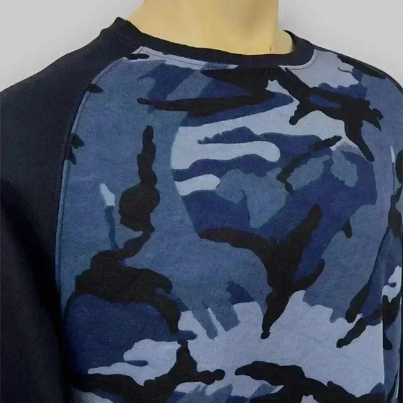 NEW GEORGE men's sweater black blue camo small, medium and large - Picture 4 of 6